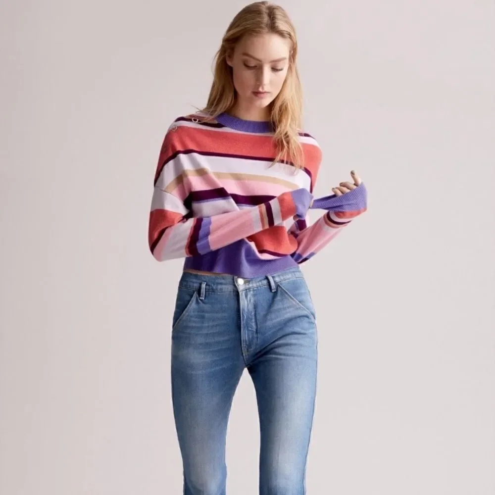 Lewit Stripe Blend Cashmere Sweater small